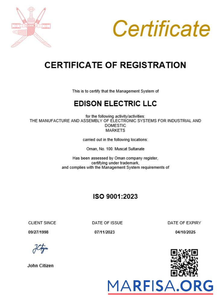 Blank Oman business registration certificate Word and PDF template